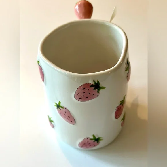 NEW! RAE DUNN Berry Happy Mug NWT Strawberry Kitchen Coffee Collectors - Picture 4 of 10